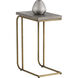 Lucius 26 X 19.75 inch Grey / Antique Brass End Table